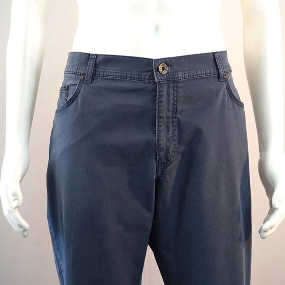 Brax Feel Good Cooper Fancy Blue Gray Pants Mens Trousers Size 40x29 - Picture 4 of 11